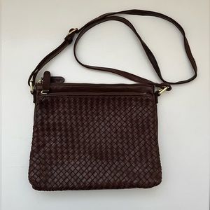 Chocolate Brown Leather Crossbody Purse